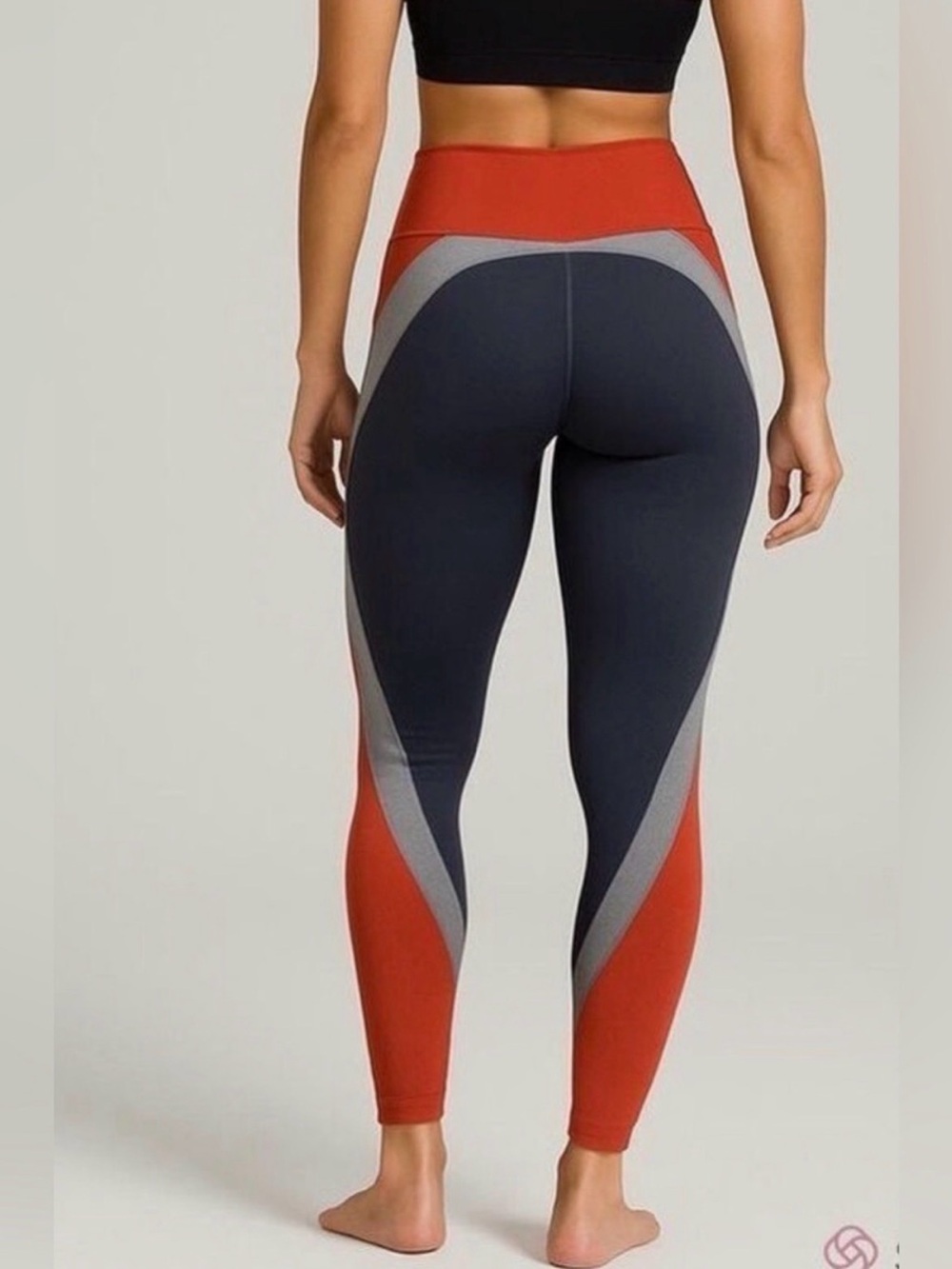 Victoria's Secret Knockout Workout Leggings - Colorblock, Burnt Orange S NWOT
